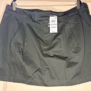 Dark Olive Green Mini Skirt